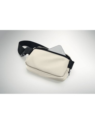 KOROVIN WAIST Sac banane en polyester 210D Couleurs : blanc cassé objet promotionnel éco-responsable