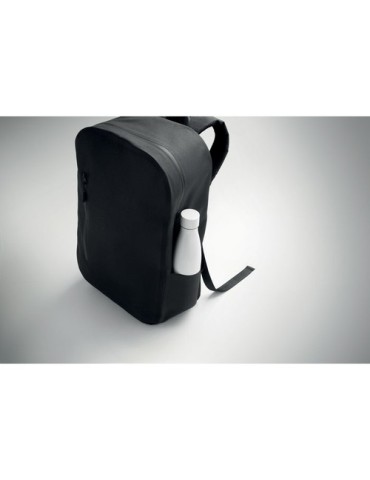 BRENNA Sac à dos ordinateur 300D RPET Couleurs : noir marquage laser ultra précis