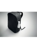BRENNA Sac à dos ordinateur 300D RPET Couleurs : noir marquage laser ultra précis