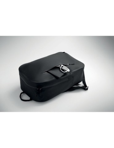 BRENNA Sac à dos ordinateur 300D RPET Couleurs : noir accessoire événementiel unique