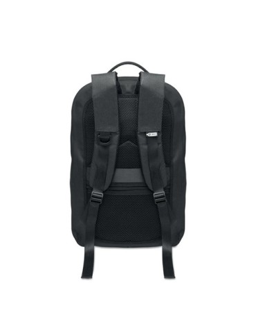BRENNA Sac à dos ordinateur 300D RPET Couleurs : noir impression logo haute qualité