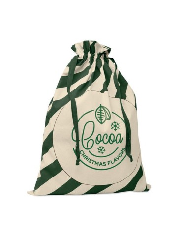 LAUKKU Grand sac coton Père Noël