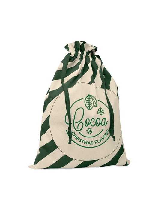 LAUKKU Grand sac coton Père Noël