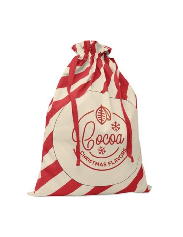 LAUKKU Grand sac coton Père Noël