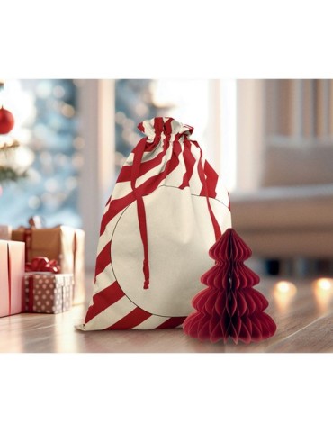 LAUKKU Grand sac coton Père Noël