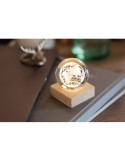 GLOBE LIGHT Globe en verre LED Matières : verre Couleurs : bois impression haute définition