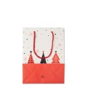 BOSSA MEDIUM Sac cadeau format moyen Matières : papier Couleurs : blanc personnalisable avec votre logo