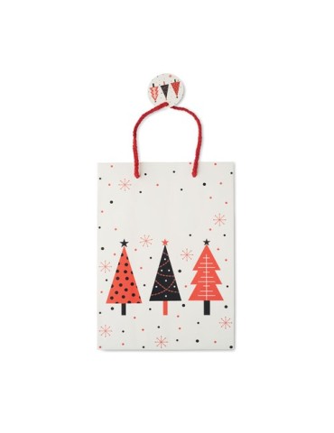 BOSSA MEDIUM Sac cadeau format moyen Matières : papier Couleurs : blanc cadeau entreprise pas cher