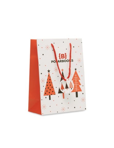 BOSSA MEDIUM Sac cadeau format moyen Matières : papier Couleurs : blanc goodies publicitaire événementiel