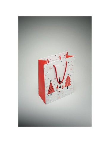 BOSSA MEDIUM Sac cadeau format moyen Matières : papier Couleurs : blanc impression haute définition