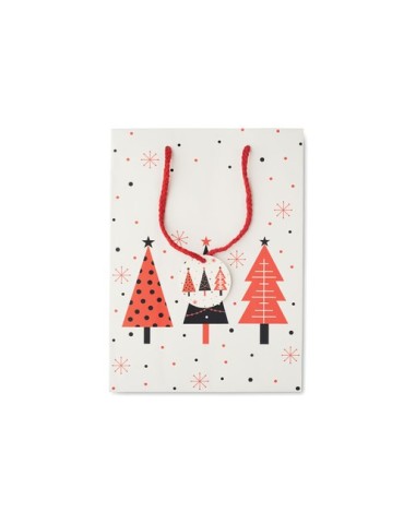 BOSSA MEDIUM Sac cadeau format moyen Matières : papier Couleurs : blanc marquage laser ultra précis