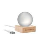 LIGHT Sphère en verre LED Matières : verre Couleurs : bois impression haute définition