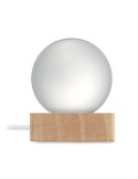LIGHT Sphère en verre LED Matières : verre Couleurs : bois marquage laser ultra précis