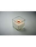 RIU Bougie en cire végétale 600gr Matières : verre Couleurs : transparent personnalisable avec votre logo