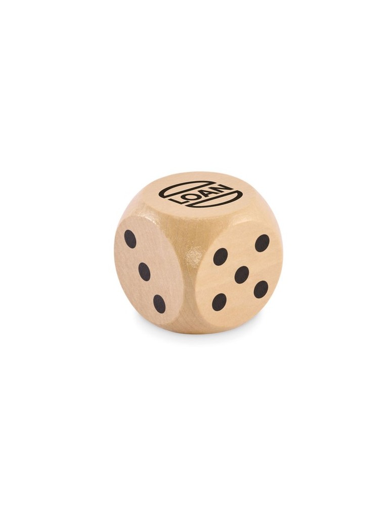 DADO Dés en bois Schima de 5cm dia