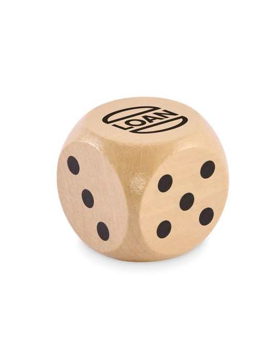 DADO Dés en bois Schima de 5cm dia