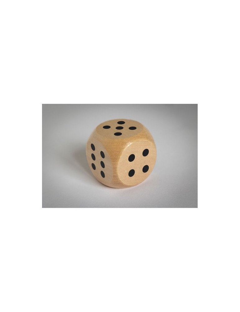 DADO Dés en bois Schima de 5cm dia