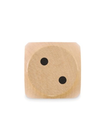 DADO Dés en bois Schima de 5cm dia Couleurs : bois livraison express 24h 48h