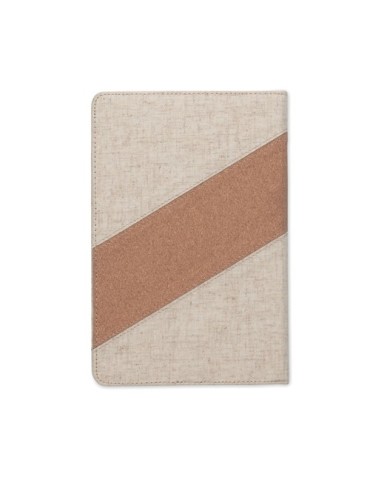 CORTONA Carnet A5 avec chargeur 15W Matières : papier recyclé Couleurs : beige impression haute définition