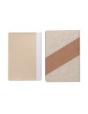 CORTONA Carnet A5 avec chargeur 15W Matières : papier recyclé Couleurs : beige marquage laser ultra précis