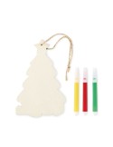 COLORTREE Décoration sapin de Noël Couleurs : bois personnalisable avec votre logo