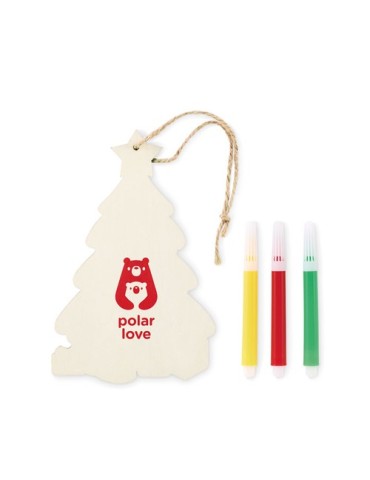 COLORTREE Décoration sapin de Noël Couleurs : bois impression haute définition
