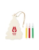 COLORTREE Décoration sapin de Noël Couleurs : bois impression haute définition