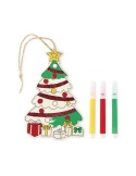 COLORTREE Décoration sapin de Noël Couleurs : bois objet promotionnel éco-responsable