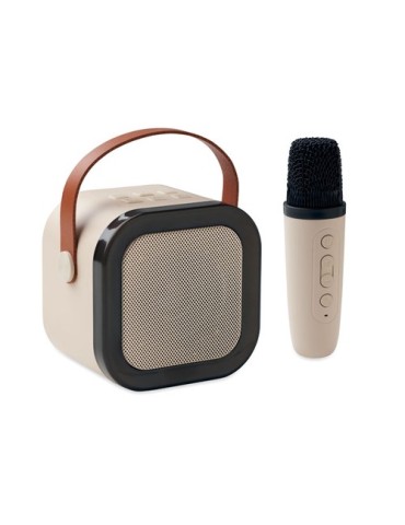 KARASET+ Kit de karaoké Couleurs : beige goodies publicitaire événementiel
