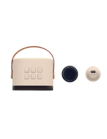 KARASET+ Kit de karaoké Couleurs : beige cadeau collaborateur premium