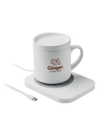 SIROTER Chargeur chauffe-tasse Couleurs : blanc goodies publicitaire événementiel