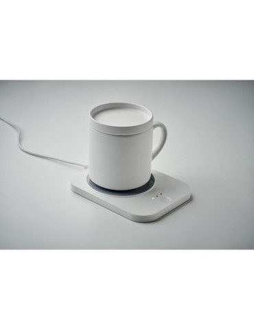 SIROTER Chargeur chauffe-tasse Couleurs : blanc impression haute définition