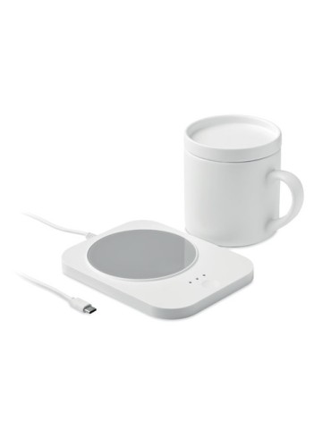 SIROTER Chargeur chauffe-tasse Couleurs : blanc objet promotionnel éco-responsable
