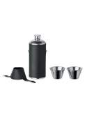 COCOON Bouteille avec gobelets Couleurs : noir marquage laser ultra précis