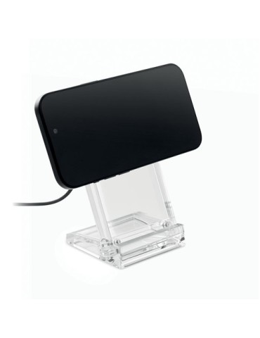 CRYL Chargeur sans fil 15W Matières : acrylique Couleurs : transparent marquage laser ultra précis
