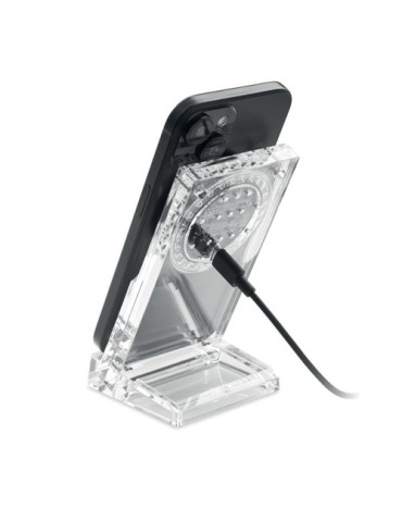 CRYL Chargeur sans fil 15W Matières : acrylique Couleurs : transparent cadeau collaborateur premium