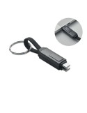 KEYSTO Porte-clés et câble de charge Couleurs : noir