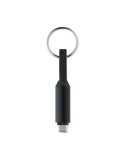 KEYSTO Porte-clés et câble de charge Couleurs : noir personnalisable avec votre logo