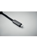 KEYSTO Porte-clés et câble de charge Couleurs : noir marquage laser ultra précis