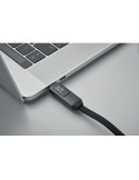 KEYSTO Porte-clés et câble de charge Couleurs : noir objet promotionnel éco-responsable
