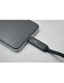 KEYSTO Porte-clés et câble de charge Couleurs : noir cadeau collaborateur premium