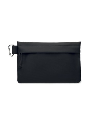 CARRY Pochette en 600D RPET Couleurs : noir goodies publicitaire événementiel
