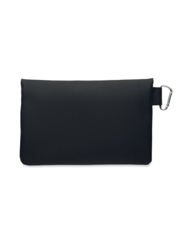 CARRY Pochette en 600D RPET Couleurs : noir impression haute définition