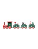 JUNA Train de Noël en bois Couleurs : assortiment cadeau entreprise pas cher