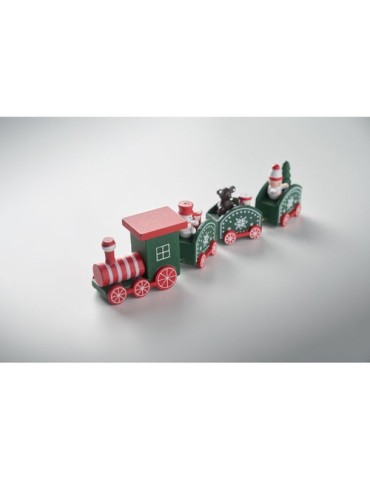 JUNA Train de Noël en bois Couleurs : assortiment impression haute définition