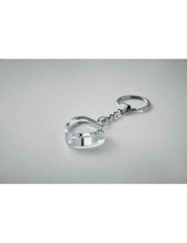 HEARTWARD Porte-clés cœur en verre impression haute définition