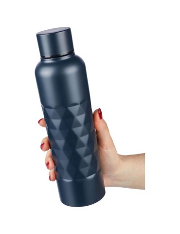 Gourde simple paroi de 800 ml en acier inoxydable recyclé Talin Couleurs : noir Matières : acier inoxydable recyclé personnalisa