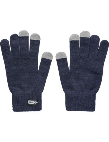 Gants munis de 3 embouts recyclé Elena Matières : élasthanne Couleurs : gris objet promotionnel éco-responsable