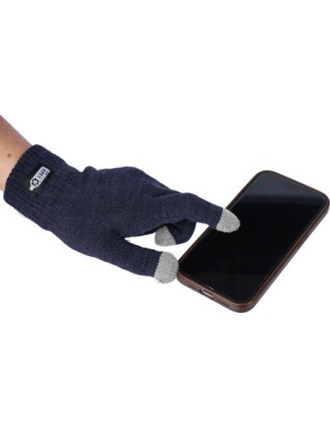 Gants munis de 3 embouts recyclé Elena Matières : élasthanne Couleurs : noir goodies personnalisé en stock