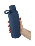 Gourde double paroi de 500 ml en acier inoxydable recyclé Sena Matières : acier inoxydable Couleurs : noir livraison express 24h
